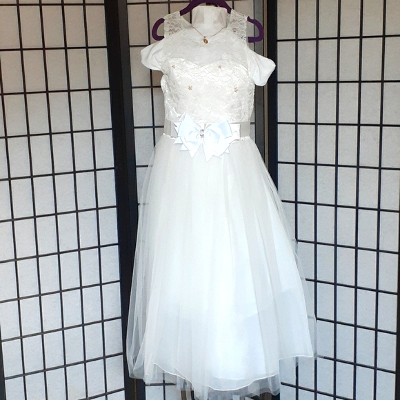 Girl Dress for Party or Communion size 8 white